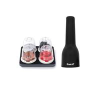 FinaMill’s Award-Winning Ultimate Spice Grinder Set - Adjustable Coarseness, Ceramic Grinding Elements, LED Light, 4 Quick-Change Pods, a Stackable Tray (Rechargeable, Midnight Black)