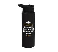 Finance Degree Unlocked Class of 2026 Graduation Gift Stainless Steel Insulated Water Bottle