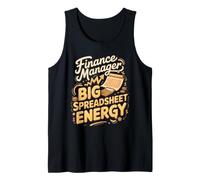 Finance Manager with Big Spreadsheet Energy Accounting Tank Top