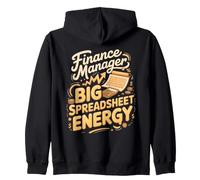 Finance Manager With Big Spreadsheet Energy Accounting Zip Hoodie