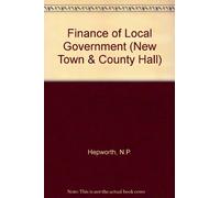 Finance of Local Government (New Town & County Hall S.)