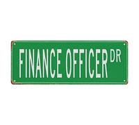 Finance Officer DR Vintage Tin Signs Art Plaque Aluminum for Bedroom Kitchen Garden Wall Pub Club Coffee Hanging Decor 4x16 Inch