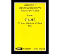 Finance (Volume 9) (Handbooks in Operations Research and Management Science, Volume 9)