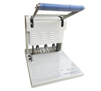 Financial Binding Machine, 3-Hole Punching Machine with Removable Baffle, 40mm Binding Thickness & 4mm Hole Pitch, Unlimited Paper Loading & Anti-Shift Design, for Files, Documents, Bills & R