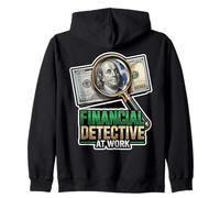Financial Detective At Work Accountant Humor Zip Hoodie