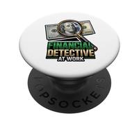 Financial Detective At Work PopSockets Adhesive PopGrip