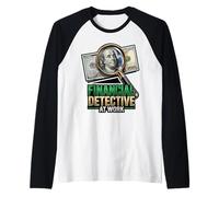 Financial Detective At Work Raglan Baseball Tee