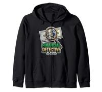 Financial Detective At Work Zip Hoodie