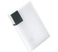 Financial Document Organizer, Translucent PVC Money Holder with 80 Receipt Slots and 24 Card Slots, Sliding Case for Checks, Bank Statements, Cards, 9.1 x 5.4 x 1.3 in
