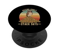 Financial Freedom Crypto Future HODL Retirement Plan Bitcoin PopSockets Adhesive PopGrip