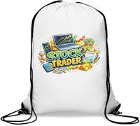 Financial Growth and Market Analysis Gym Sack Casual Drawstring Bag White