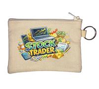 Financial Growth and Market Analysis Key Chain Coin Purse Beige