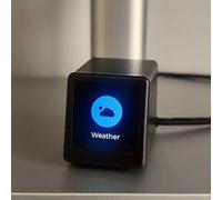 Financial Information Display Clock Featuring Gold Cryptocurrency Exchange Rate and Weather Tracking (Is black)