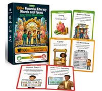 Financial Literacy Flashcards for Kids & Teens| 108 Educational Flashcards for Money Management, Saving, Investing & Economics| Guided Coversations| Modern Graphics| Includes Printable Activity Book