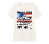 Financial Mistake in Progress Pickup Truck American Flag Premium T-Shirt