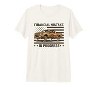 Financial Mistake in Progress Pickup Truck USA Flag Premium T-Shirt