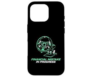 Financial Mistake In Progress Sim Racing Gamer Setup Simmer Case for iPhone 16 Pro