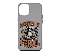 Financially Feral Raccoon Coffee and Cash Retro Case for iPhone 12/12 Pro