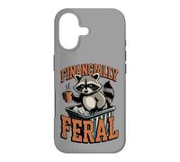 Financially Feral Raccoon Coffee and Cash Retro Case for iPhone 17