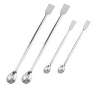 FINBe - Sampling Lab Spatula, 2 in 1 Lab Spoon, Stainless Steel Double Head Reagent Spoon, Scraper Tool 20cm 30cm 2pcs each 4