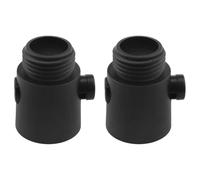 FINBe Shower Heads Shut Off Valve G1/2 Universal Size Flow Control Valve One Button Water Stop Valves for Showerhead Shower Flow Control Valves Regulator Matte Black 2pcs