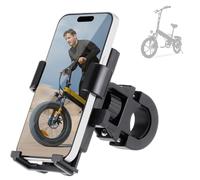 Finbike Bike Phone Holder, 360° Rotatable Adjustable Detachable Electric Scooter Motorcycle Phone Mount, Universal Silicone Bicycle Phone Holder for 4-6.5” Phone Holder