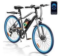 Finbike EB3 26" Electric Bikes for Adults, Mountain Bike with Large Capacity Battery | APP Control | Max 80KM Range | 250W Motor | 7-Speed | Dual Disc Brakes | Ebike fits for Commute and Trail