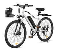 Finbike EB3/M10 Electric Bike Adults, 26" Electric Mountain Bicycle with Removable Battery, 60KM Max Range, 3H Fast Charging, 5 Speed Levels & 7-Speed Derailleur, 150KG Capacity Ebike