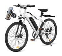 Finbike EB3/M10 Electric Bike Adults, 26" Electric Mountain Bicycle with Removable Battery, 60KM Max Range, 3H Fast Charging, 5 Speed Levels & 7-Speed Derailleur, 150KG Capacity Ebike