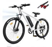 Finbike EB3/M10 Electric Bike Adults, 26" Electric Mountain Bicycle with Removable Battery, 60KM Max Range, 3H Fast Charging, 5 Speed Levels & 7-Speed Derailleur, 150KG Capacity Ebike