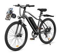 Finbike EB3/M10 Electric Bike Adults, 26" Electric Mountain Bicycle with Removable Battery, 60KM Max Range, 3H Fast Charging, 5 Speed Levels & 7-Speed Derailleur, 150KG Capacity Ebike