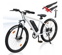 Finbike Electric Bike for Adults,26" Ebike 250W Motor Electric Bicycle with 36V 10.4Ah Removable Battery,100KM Range,7 Speed,Fast Charging, 5 Speed Modes,Dual Disk Brake Mountain Bike