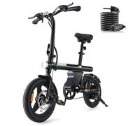 Finbike U1 Electric Bike for Adult/Teens,14" Folding Electric Bicycle with LCD Display,25KM/H & 45KM Range,4H Fast Charge,4 Riding Modes,Rear Shock Absorber,120KG Capacity,Compact Foldable Ebike
