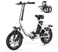 Finbike U4 Electric Bike, 16" Portable Electric Bicycle with Removable Battery, 60KM Max Range, 3 Riding Modes, Front Shock Absorber, Foldable E-bike for Adults/Teens