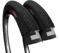 Fincci Bike Tires 20 x 1.75 Inch - Pair of Foldable BMX Tires 20 Inch 27 TPI - Tires 47-406 for Kids, Teenagers, and Adults - Suitable for BMX, Folding, Road, City, and Electric Bicycles - Pack of 2