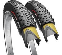 Fincci Gravel 700x40c Tyres - Pair Foldable 700c tyres, 28 x 1.6 inch with 1mm Nylon Puncture Proof - Tyre 42-622 for 28 inch Wheels with 60 TPI for Mtb Electric, Hybrid, Road and Touring Bicycles