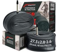 Fincci Inner Tubes 27.5 inch - Pair Bike inner Tube 27.5 x 2.10 x 2.2x 2.3 x 2.35 x 2.4 x 2.5 x2.6 with 48 mm Schrader Valve, For MTB, Mountain, Road, Hybrid & Electric Bicycles, Pack of 2 accessories
