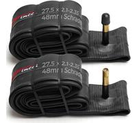 Fincci Pair of 27.5 Inner Tube with 48mm Schrader Valve - Bike Inner Tube 27.5 x 2.10-2.35 Inch - Tubes for Mountain Bike, MTB, Downhill, Road, Hybrid, Bicycle Tyres