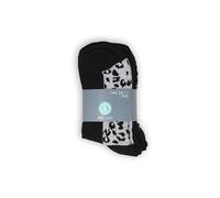 Finch & Belle Ladies Animal Print Ankle Socks, 5 Pairs, Size 4-8, Black with Leopard Design