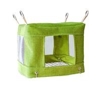 Finch Bird Bed- Breathable Nest Hut, Warm Bird Shelter | Mesh Bottom Tent House, Parakeet Sleeping and Nest for Finch Breeding Corner, Canary Resting Cage, Indoor Aviary Setup, Perch Comfort Zone