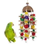 Finch Toy - Fun Game Chew and Play, Activities Good for Your Pets, Compact Yet Versatile Shape, Durable Wooden Bird Toy, Parakeets, Conures, Cockatiels, Interactive Cage Accessory, 20.87x6.3 Inches