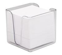 Finchley 5 Star Office Noteholder Cube Transparent with Approx. 750 Sheets of Plain Paper 90x90mm White+ free refil pen (2)