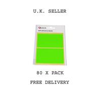 FINCHLEY Blick Green Fluorescent Labels in Bags 50x80mm (Pack of 80) RS010654 PEN FREE