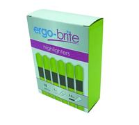 FINCHLEY Ergo-Brite Ergonomic Highlighter Pen Yellow (Pack of 10) JN69979+ FREE REFILL PEN