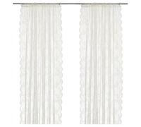 Finchley Sheer curtains, 1 pair, off-white/with rod pocket,145x250 cm