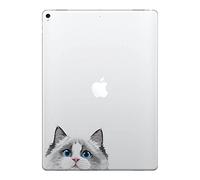FINCIBO 5 x 5 inch White Silver Point Ragdoll Cat Removable Vinyl Decal Stickers for iPad MacBook Laptop (Or Any Flat Surface)