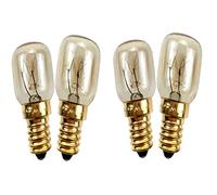 FIND A SPARE 4 Pack 25W Universal Fridge Freezer Oven Lamp Bulb SES E14 Screw Base T22 Shape Warm White 2700K 100Lumens Incandescent Premium Tungsten Wire