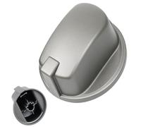 FIND A SPARE Control Knob Button Switch for Indesit Cooker Oven (Silver/INOX) (Pack of 1)