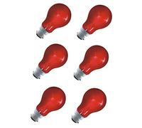 FIND A SPARE Fireglow Light Bulbs 60W BC/B22 Red Glow GLS Incandescent Lamps Pack of 6
