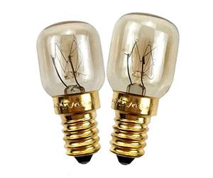 FIND A SPARE Pack of 2 15w Universal Fridge Freezer Oven Lamp Bulb SES E14 Screw Base T22 Shape Warm White 2700K 100Lumens Incandescent Premium Tungsten Wire